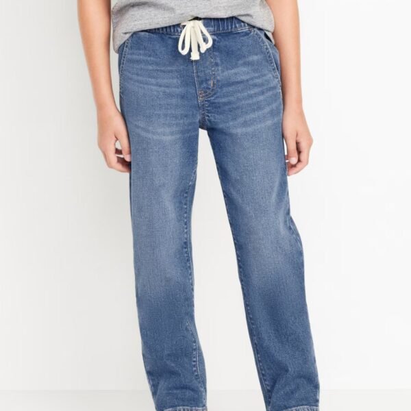 Wow Pull-On Straight Leg Jeans for Boys-Dark Wash