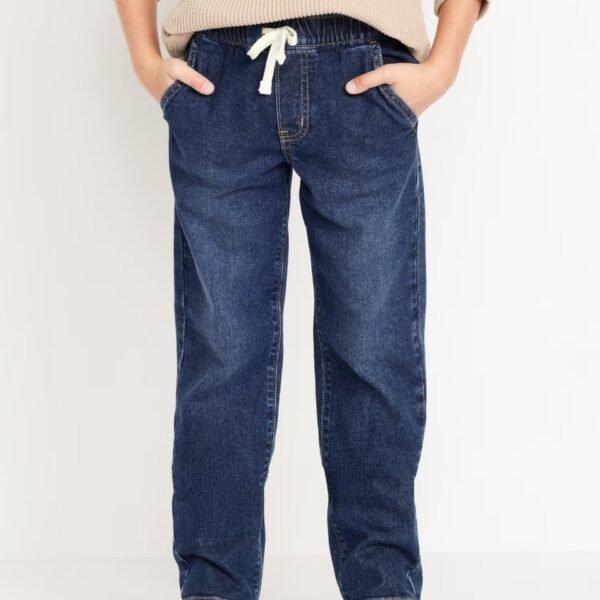 Wow Pull-On Straight Leg Jeans for Boys-Dark Wash