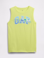 (ET) Kids Gap Logo Muscle Tank Top - Radioactive Neon Yellow