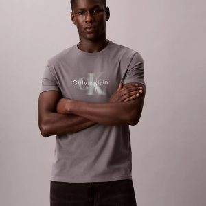 CK Fade Graphic Crewneck T-Shirt-Smoked Pearl