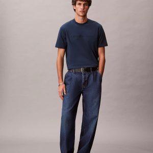 Embossed Logo Classic T-Shirt-Navy Stone