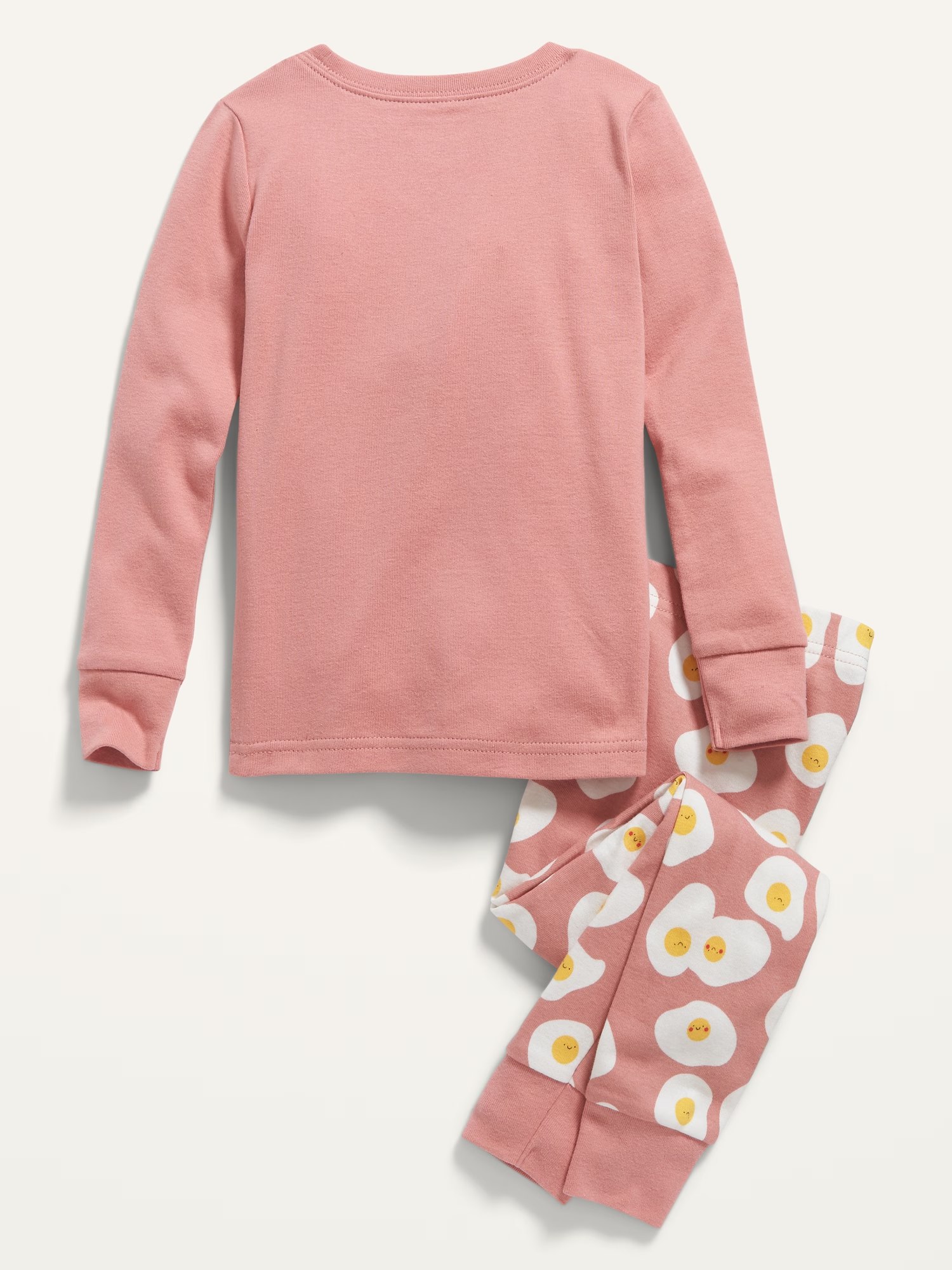 Unisex Snug-Fit Graphic Sleep Set for Toddler & Baby-Eggs - Image 2