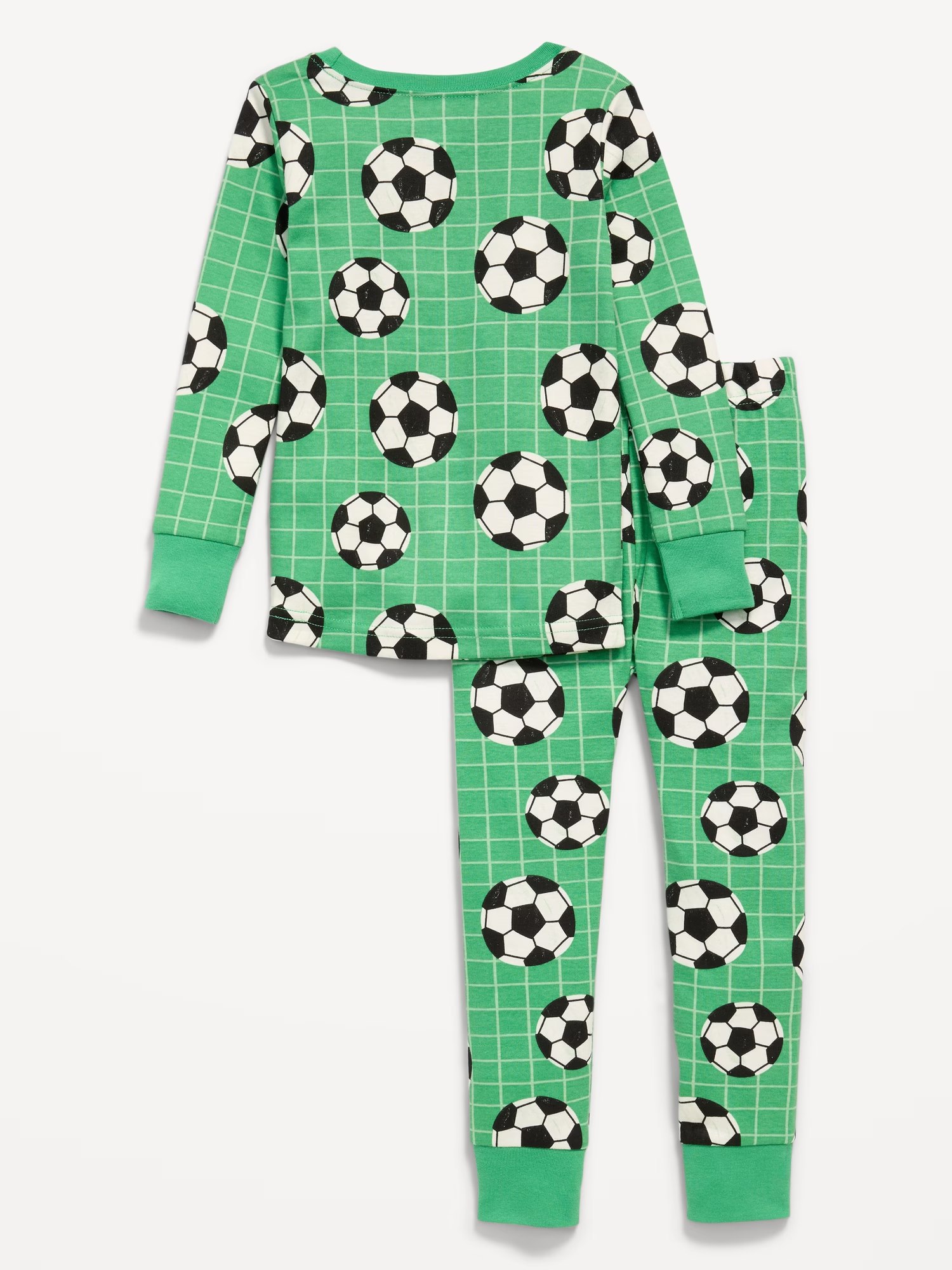 Unisex Snug-Fit Graphic Sleep Set for Toddler & Baby-Soccer Ball - Image 2