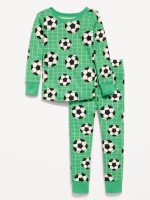 Unisex Snug-Fit Graphic Sleep Set for Toddler & Baby-Soccer Ball