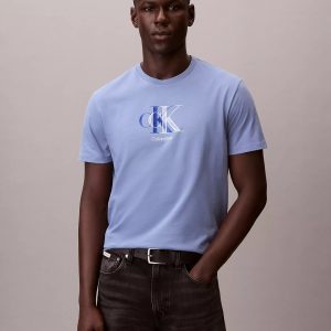 Double Monogram Graphic Classic T-Shirt-Dusty Sailor Blue
