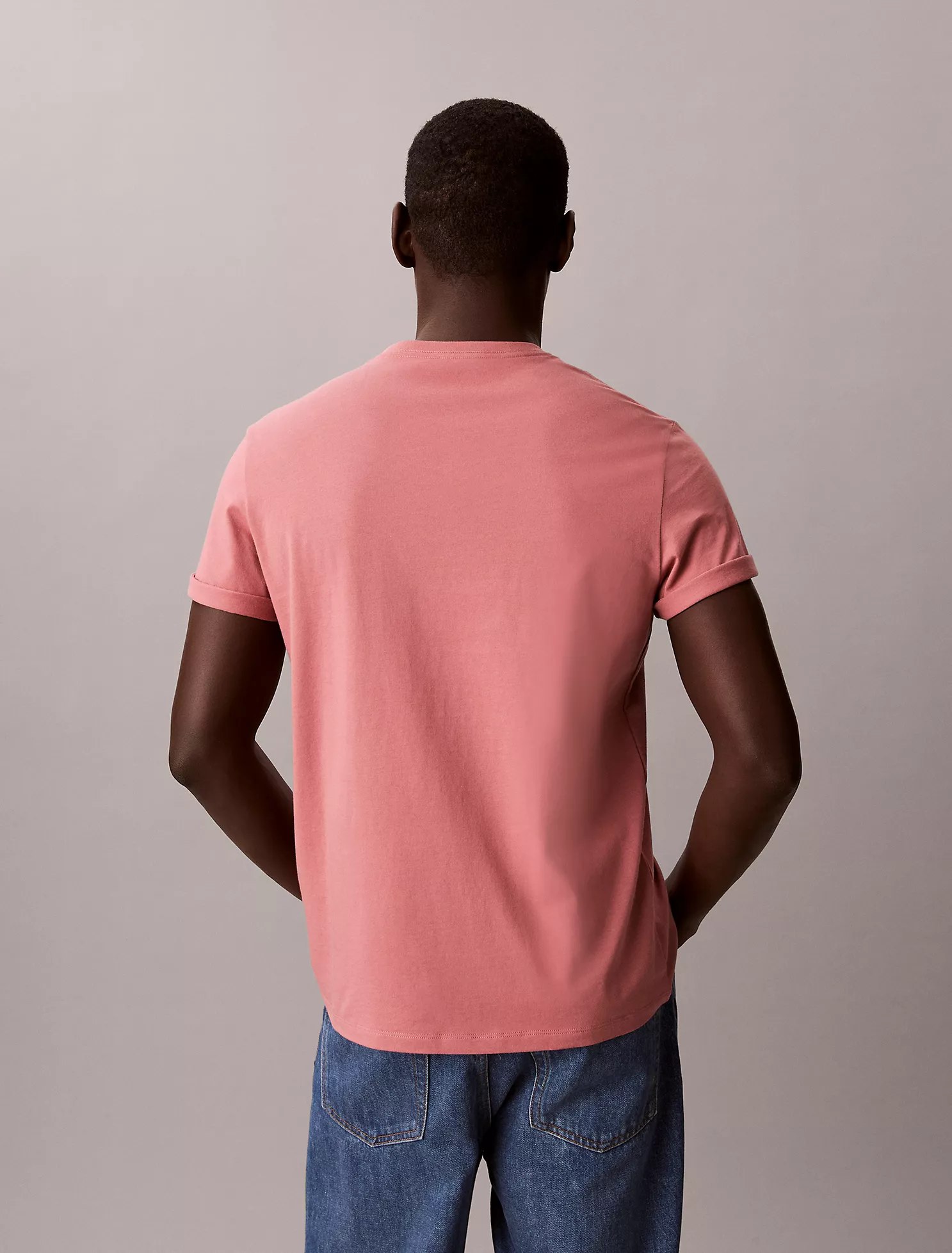 Embroidered Logo Graphic Classic T-Shirt-Light Mahogany - Image 3