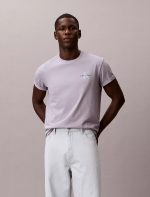 Monologo Graphic Classic T-Shirt-Lilac Gray