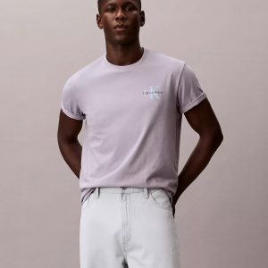 Monologo Graphic Classic T-Shirt-Lilac Gray