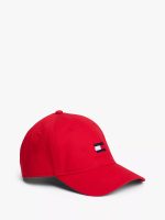 Kids' Embroidered Flag Logo Baseball Cap-Apple Red