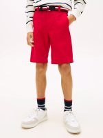 Kids' Belted Chino Short-Primary Red