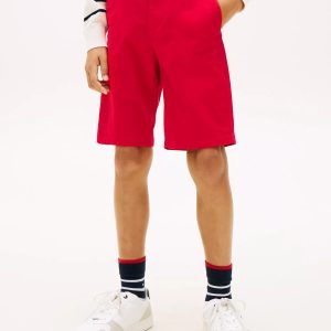 Kids' Belted Chino Short-Primary Red