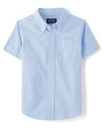 Baby/Toddler/Big Boys Uniform Oxford Button Down Shirt-Blue