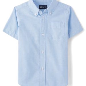 Baby/Toddler/Big Boys Uniform Oxford Button Down Shirt-Blue