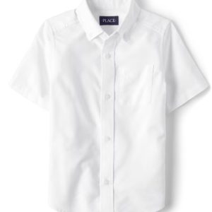 Baby/Toddler/Big Boys Uniform Oxford Button Down Shirt-white