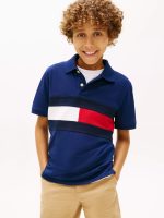 Kids' Colorblock Flag Stretch Polo-Preppy Navy
