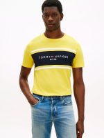 Hilfiger Block Stripe Logo T-Shirt-Marigold Yellow
