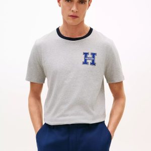 Hilfiger Logo T-Shirt-Grey Heather
