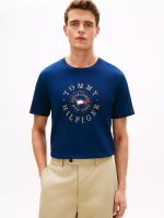 Circle Flag Logo T-Shirt-Carbon Navy