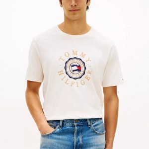 Circle Flag Logo T-Shirt-Ivory Petal
