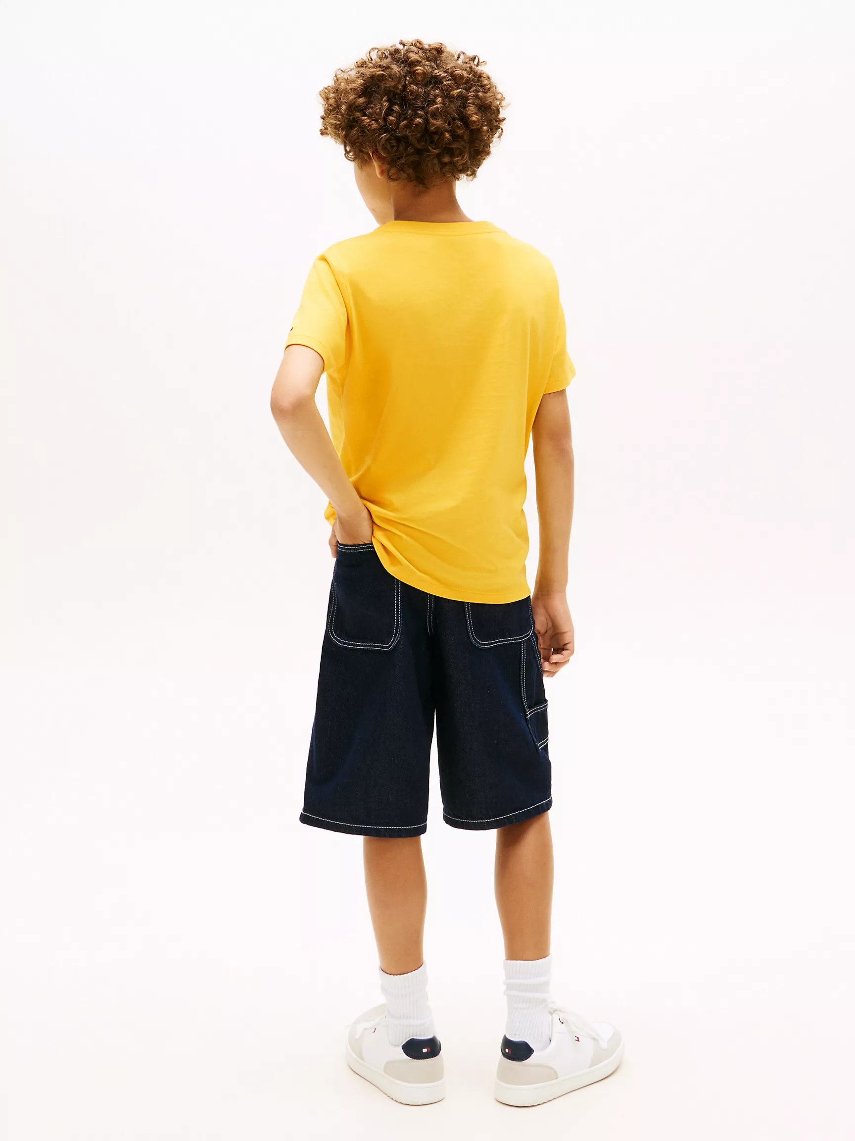 Kids' Tommy Flag Logo T-Shirt-Pollen - Image 3