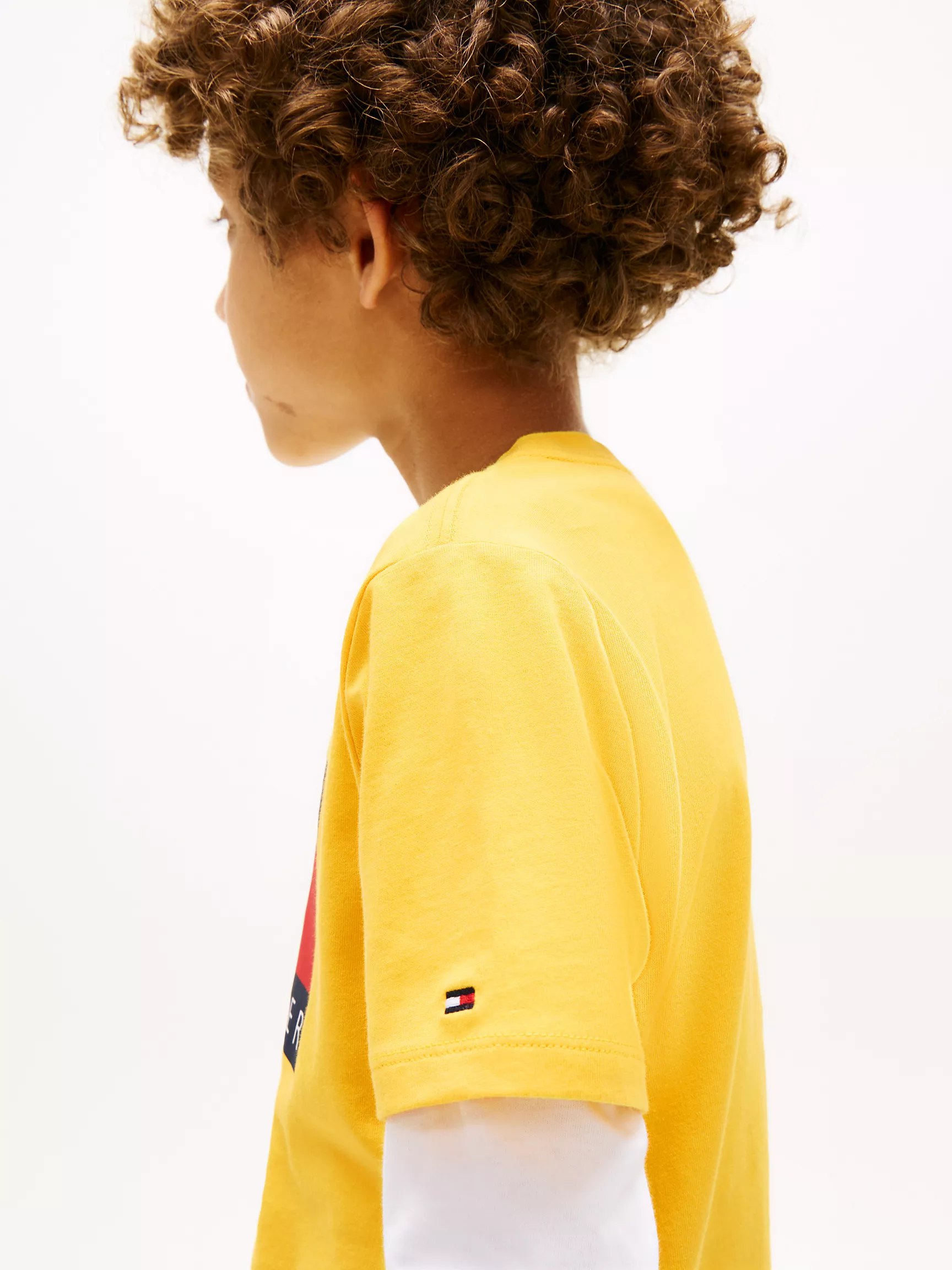 Kids' Tommy Flag Logo T-Shirt-Pollen - Image 2