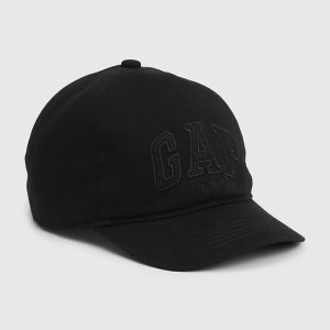 Kids Organic Cotton Gap Arch Logo Baseball Hat-New True Black