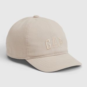 Kids Organic Cotton Gap Arch Logo Baseball Hat-Khaki