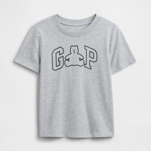babyGap Logo T-Shirt-Light Heather Grey