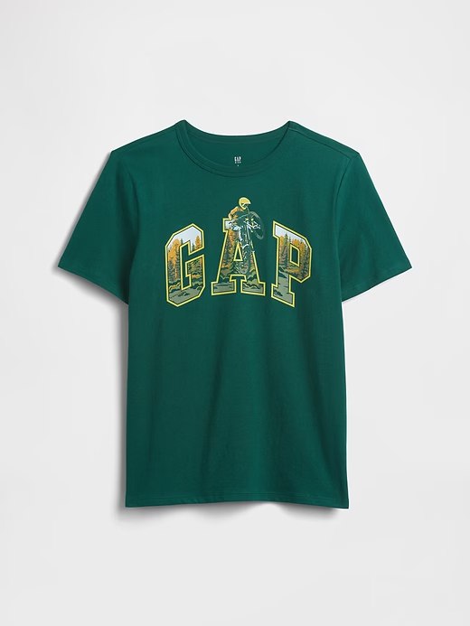 Kids Gap Graphic T-Shirt-Rain Forest Green