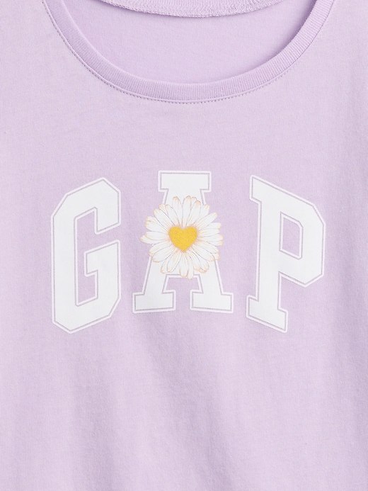 babyGap Logo T-Shirt-Nostalgic Purple Lavender Flower - Image 2