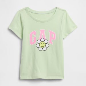 babyGap Logo T-Shirt-Pod Green Flower