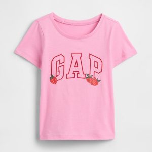 babyGap Logo T-Shirt-Parisian Pink Strawberries