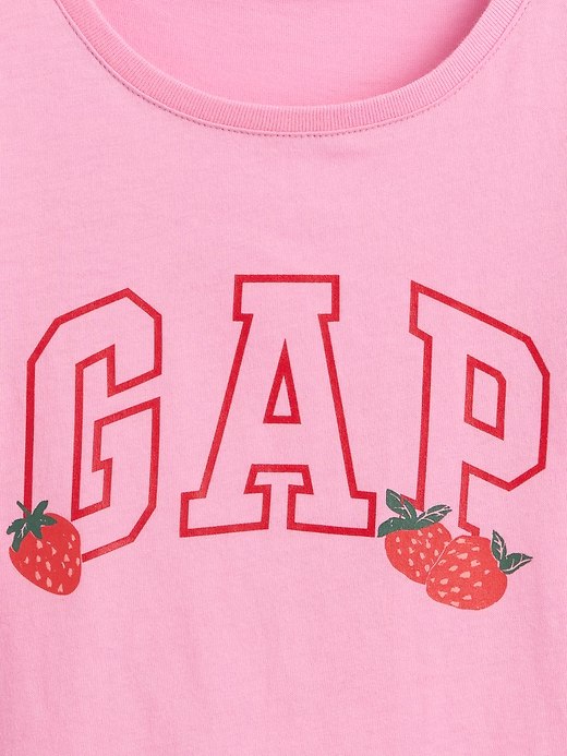 babyGap Logo T-Shirt-Parisian Pink Strawberries - Image 2