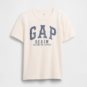 Kids Gap Graphic T-Shirt-Ivory Cream Frost