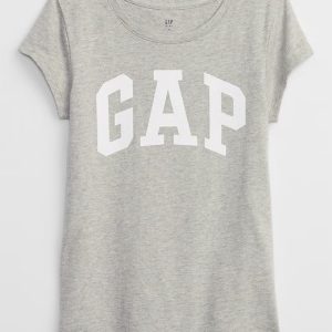 Kids Gap Logo T-Shirt-Gray And White Marl