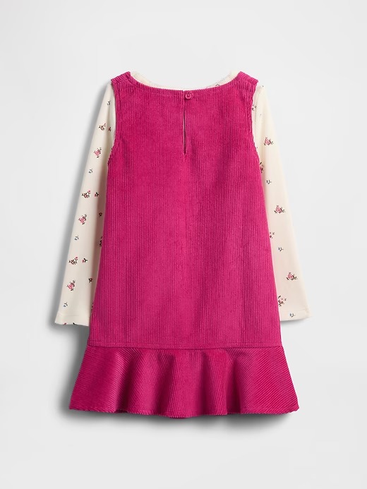 Baby & Toddler Corduroy Jumper Set-Bright Fuchsia - Image 3