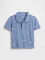 Baby & Toddler Pique Polo Shirt-Bainbridge Blue