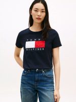 Flag Logo T-Shirt-Navy