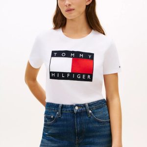 Flag Logo T-Shirt-Optic White