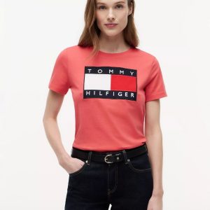 Flag Logo T-Shirt-Vintage Red
