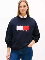 Flag Logo Sweatshirt-Navy