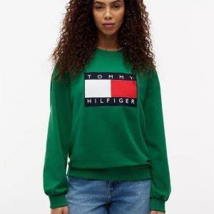 Flag Logo Sweatshirt-Nouveau Green