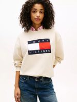 Flag Logo Sweatshirt-Classic Beige