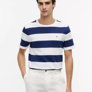 Rugby Stripe T-Shirt-Navy/White Stripe