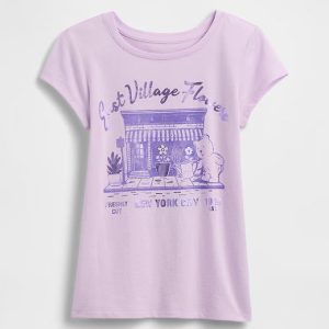 Kids Graphic T-Shirt-Pale Lilac Purple