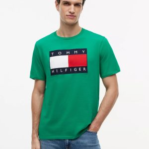 Big Flag Logo T-Shirt-Olympic Green