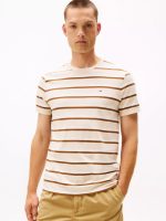 Stripe Everyday T-Shirt-Beige/Brown Stripe