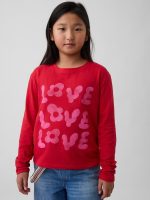 Kids Relaxed Graphic T-Shirt-Modern Red