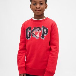 Kids Graphic Logo Sweatshirt-Modern Red