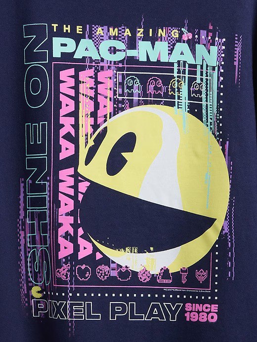 Kids Gamer Graphic T-Shirt-Vintage Games Navy - Image 2